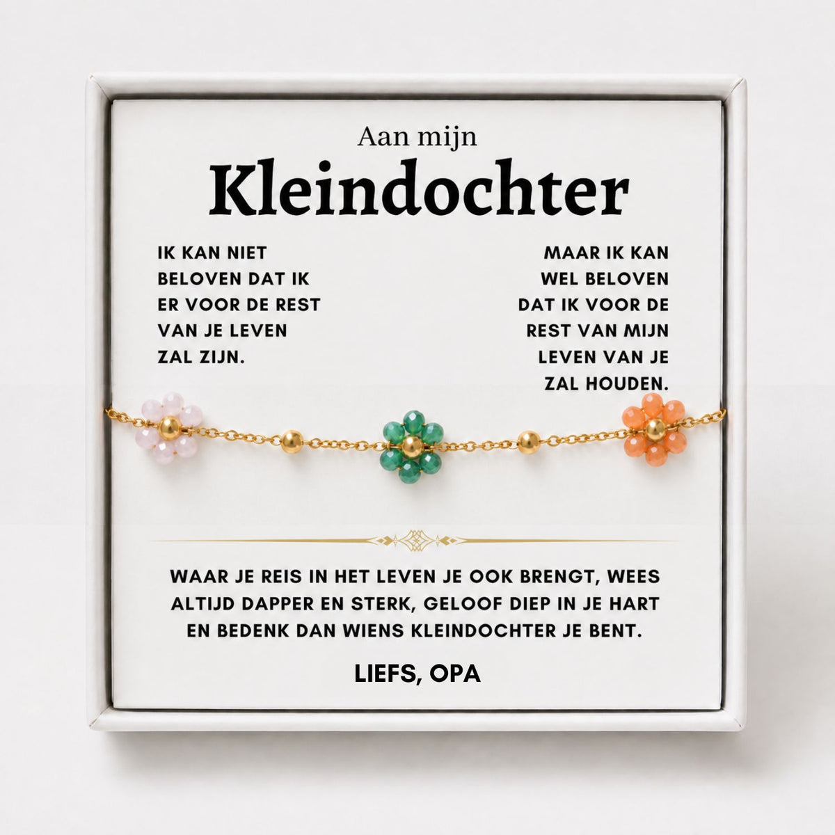 Bloemen Armband - Aan mijn Kleindochter