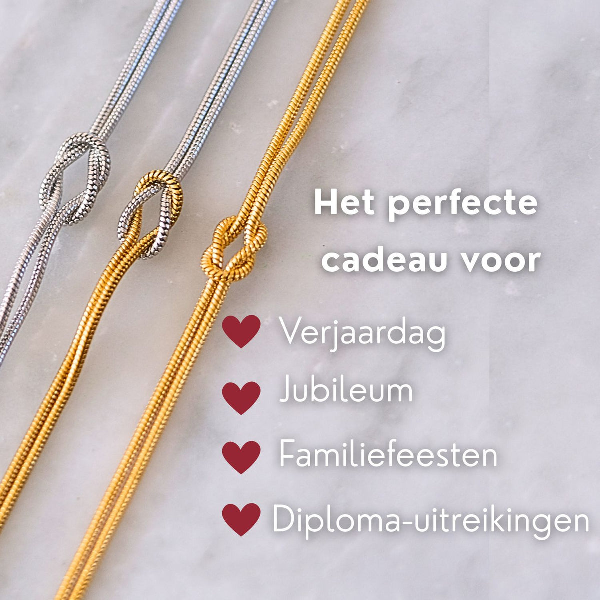 Liefdesknoop Armband - Aan mijn schat - Je ben het beste