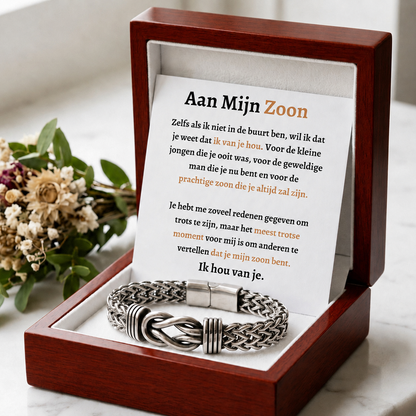 Mijn zoon Armband Delux Infinity  - Het meest trotse moment
