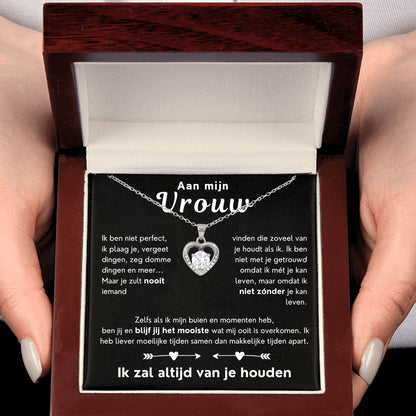 Hart ketting - Ik zal altijd van je houden