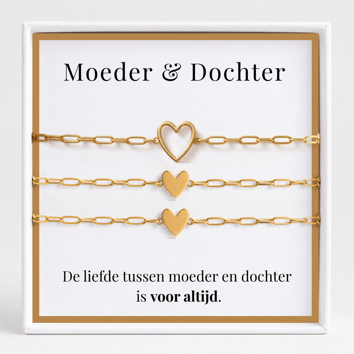 Moeder & Dochter Armband Set Hartje