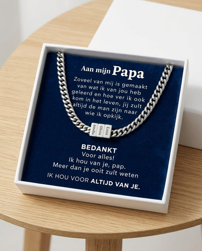Necklace for Dad displayed in gift box