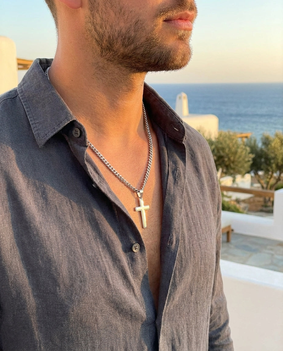 Cross necklace in gift box with message card
