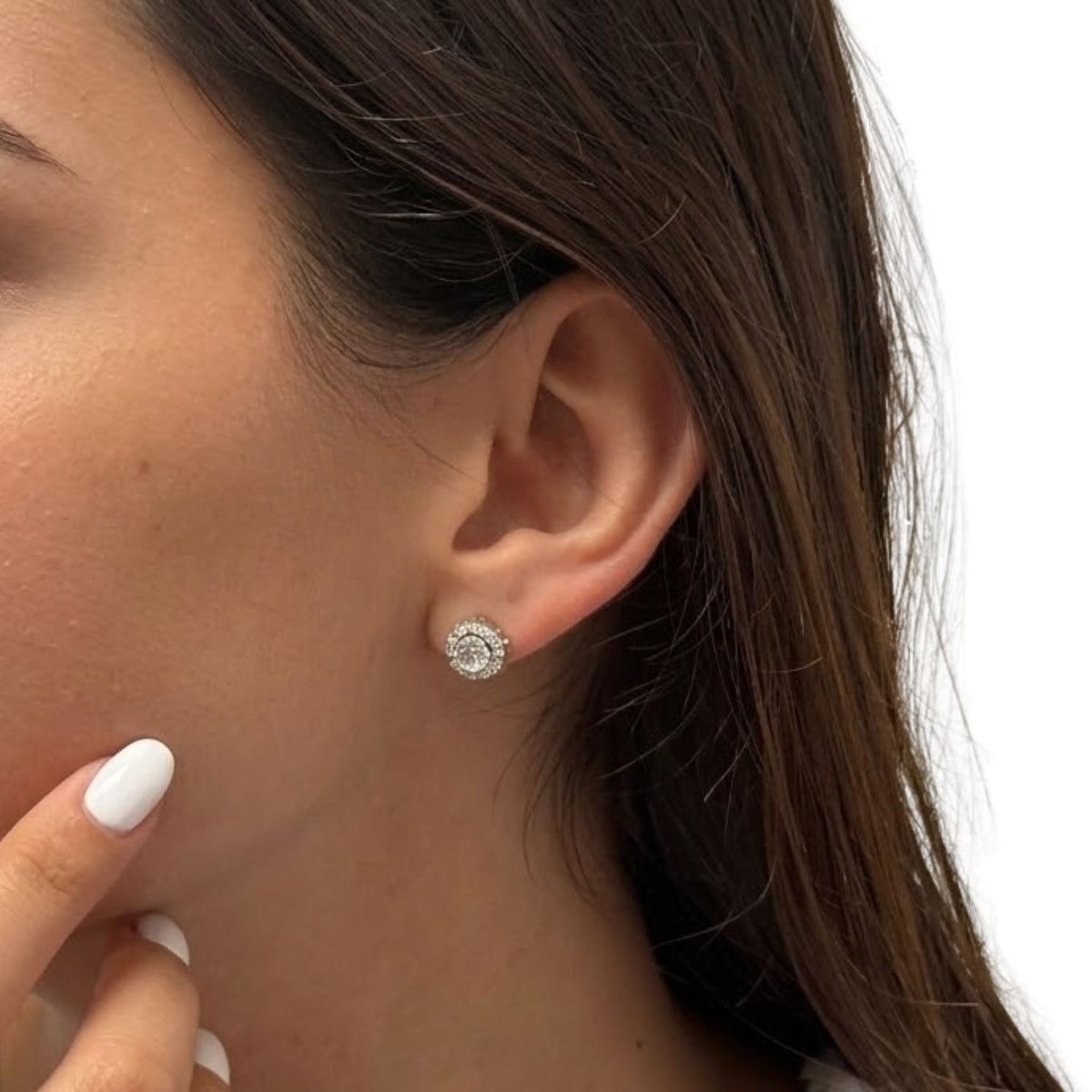 Zirkonia oorknopjes zilver elegant cadeau - Amelia Sieraden