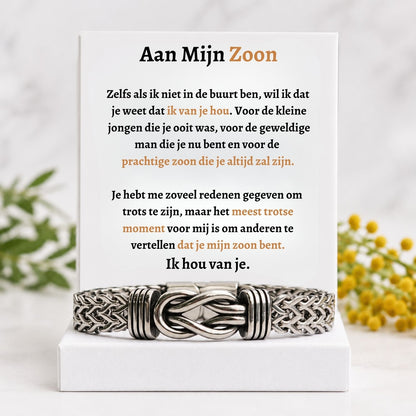 Mijn zoon Armband Delux Infinity  - Het meest trotse moment