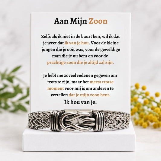 Mijn zoon Armband Delux Infinity  - Het meest trotse moment