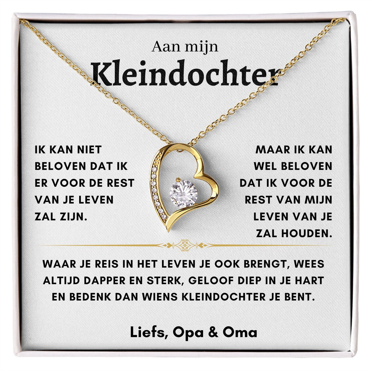Kleindochter - Hart ketting - Liefs, Opa & Oma