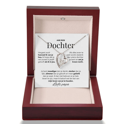 Aan mijn Dochter - Hart ketting - Liefs, Papa