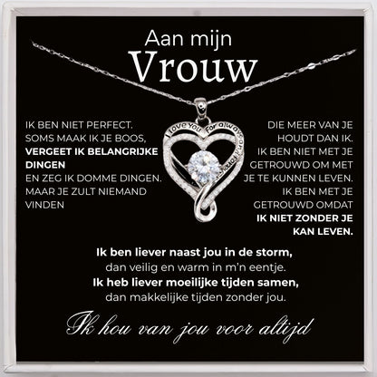 Hart ketting -  I love you for always...