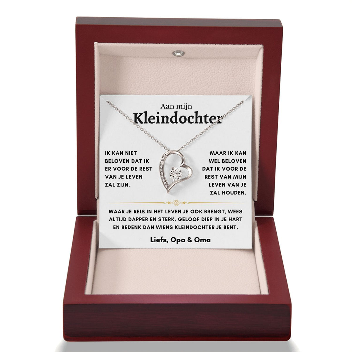Kleindochter - Hart ketting - Liefs, Opa & Oma