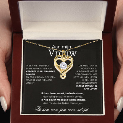 Hart ketting -  I love you for always...