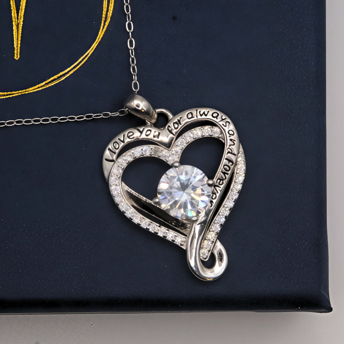 Hart ketting "i love you for always and forever" -   Aan mijn Schat