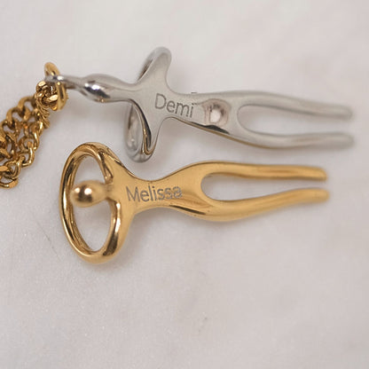 Personalised Hug Necklace | Gift for Her or Him | With Engraving