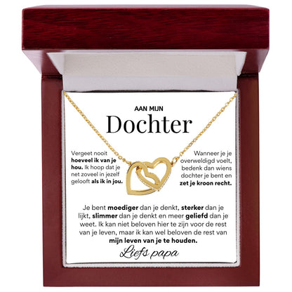 Aan Mijn  Dochter - Harten ketting - Liefs Papa T516