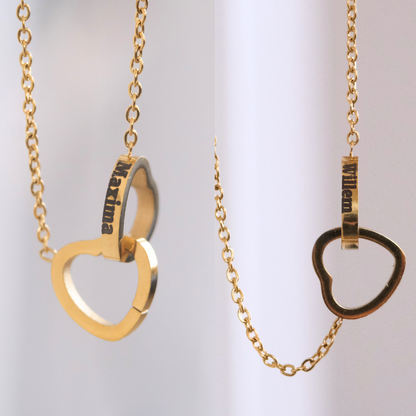 Eeuwige Roos Box - Gepersonaliseerde ketting & Echte Roos