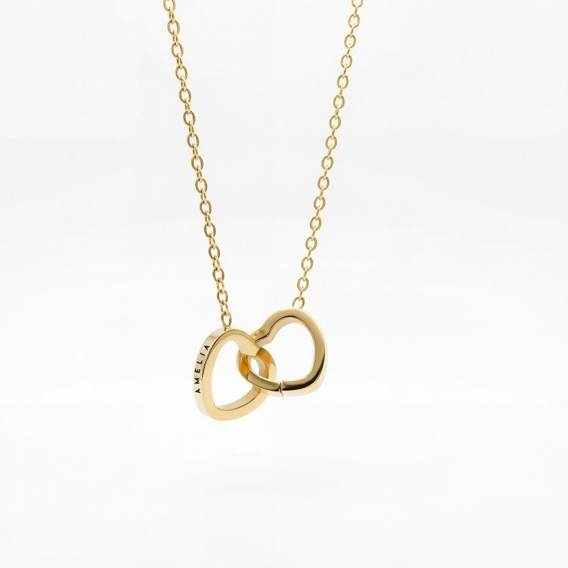 Eeuwige Roos Box - Gepersonaliseerde ketting & Echte Roos - Aan mijn schat