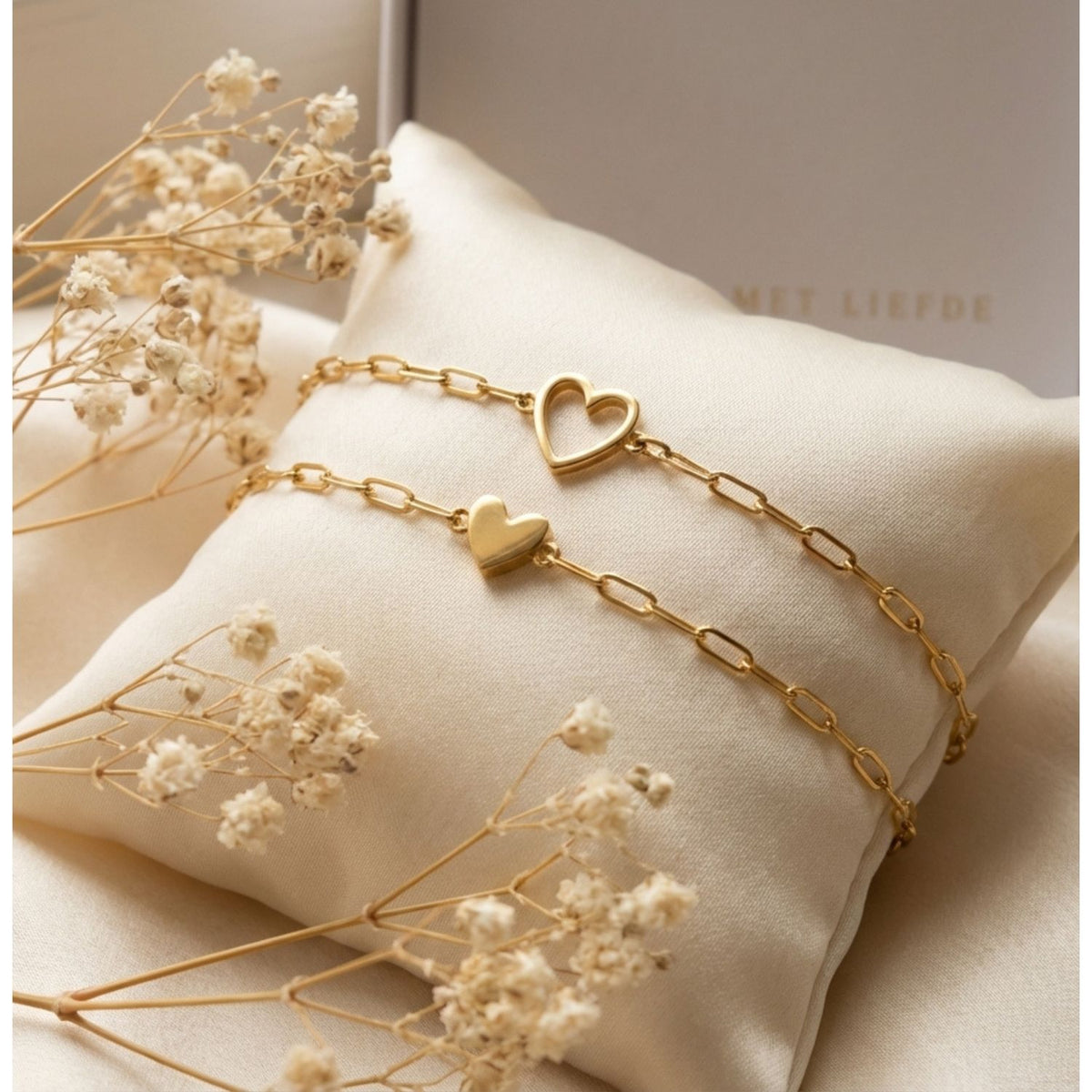 Moeder & Dochter Armband Set Hartje