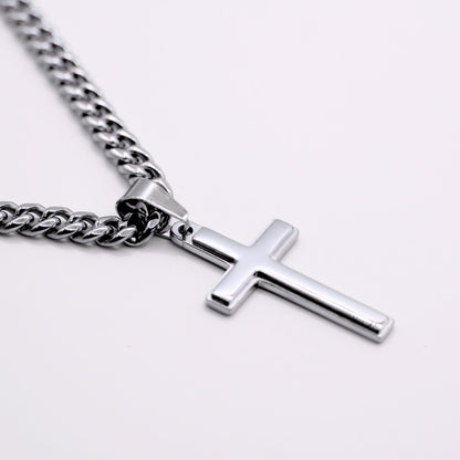Cross necklace pendant detail shot