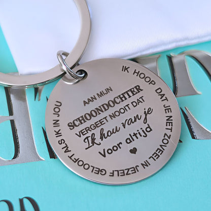Familie letter sleutelhanger - Aan mijn Zoon/Dochter, Kleinzoon/Kleindochter & Schoonzoon/Schoondochter