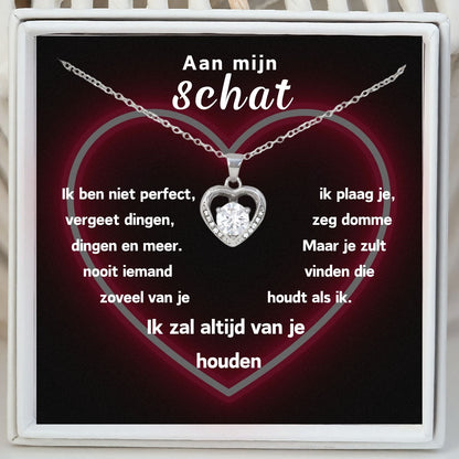 Hart ketting - Ik zal altijd van je houden