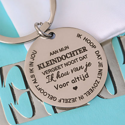Familie letter sleutelhanger - Aan mijn Zoon/Dochter, Kleinzoon/Kleindochter & Schoonzoon/Schoondochter