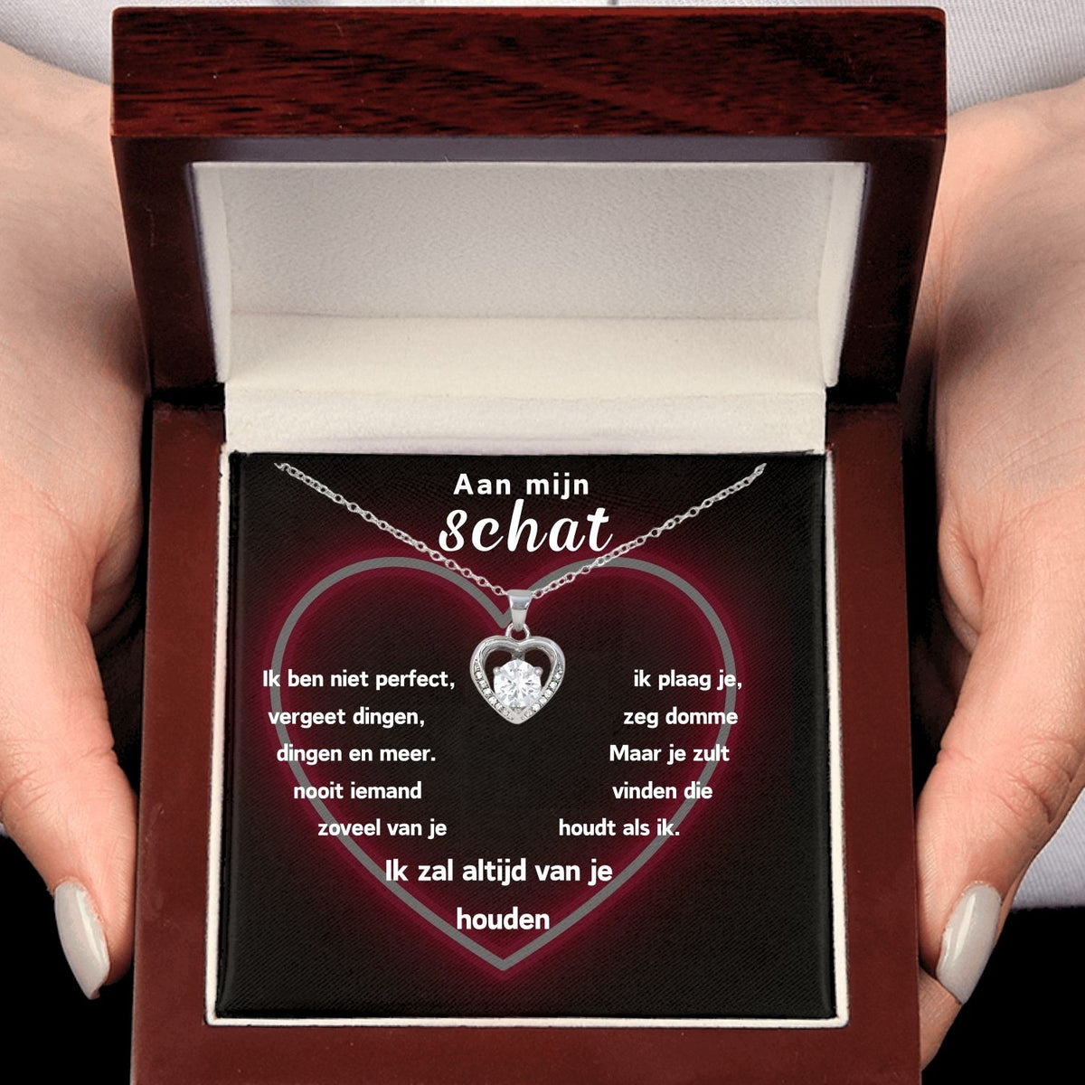 Hart ketting - Ik zal altijd van je houden