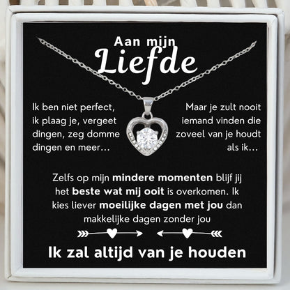 Hart ketting - Ik zal altijd van je houden