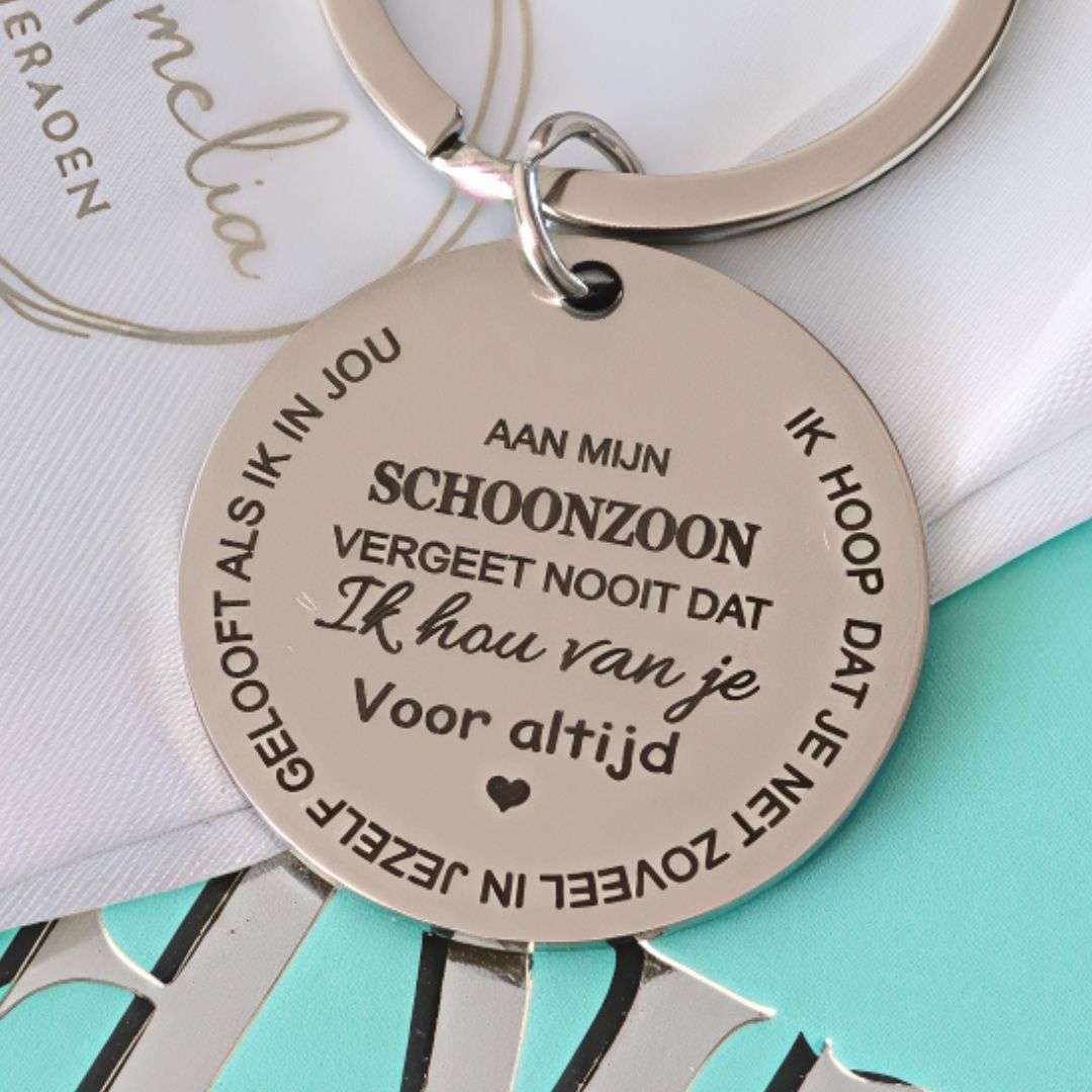 Familie letter sleutelhanger - Aan mijn Zoon/Dochter, Kleinzoon/Kleindochter & Schoonzoon/Schoondochter