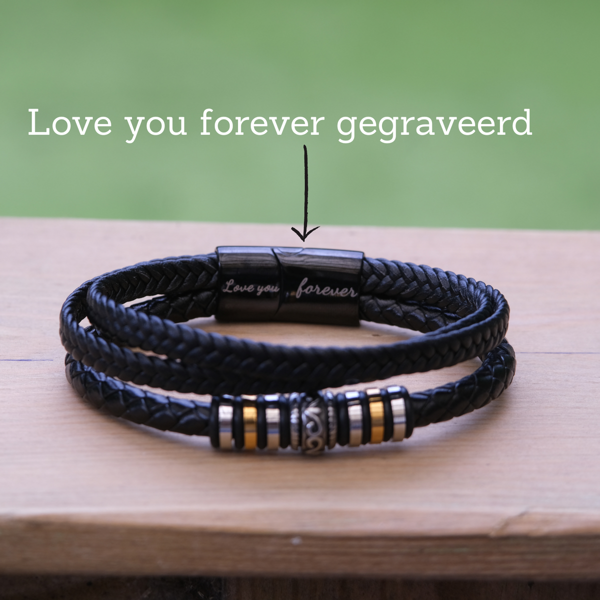 Aan Mijn Kleinzoon - Handgevlochten met Elegante Metalen Accenten