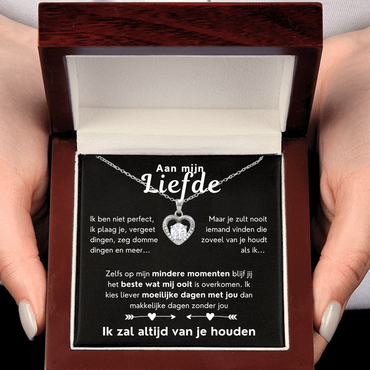 Hart ketting - Ik zal altijd van je houden