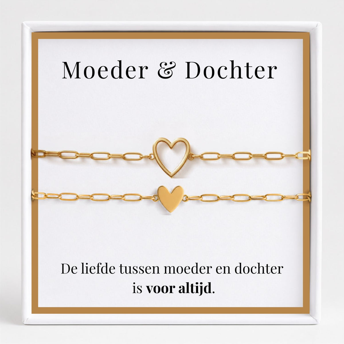 Moeder & Dochter Armband Set Hartje