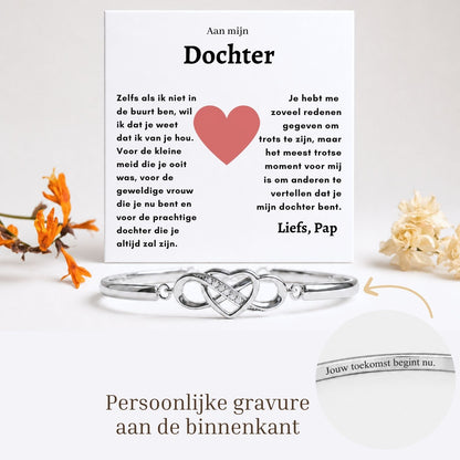 Aan mijn Dochter - Armband Infinity met Gravure
