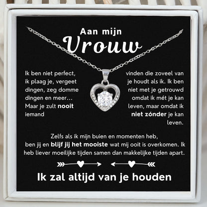 Hart ketting - Ik zal altijd van je houden