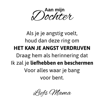 Aan mijn Dochter - Fidget-Spin-Stress ring 1 + 1 GRATIS