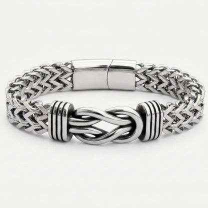 Infinity bracelet styled on wrist