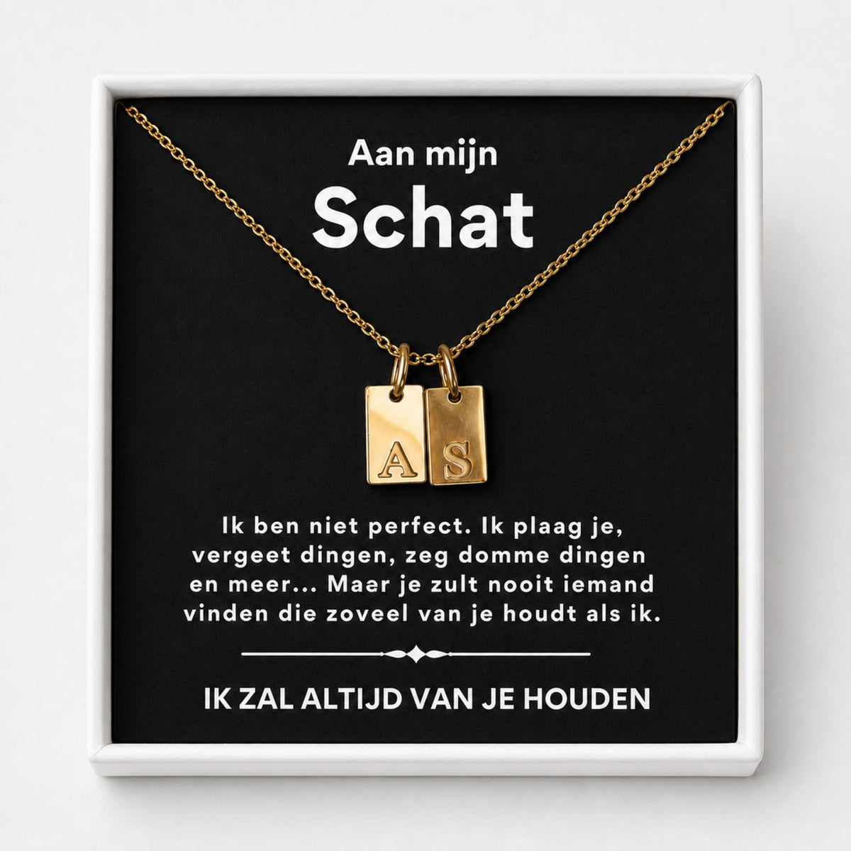Initiaal ketting - Aan mijn schat