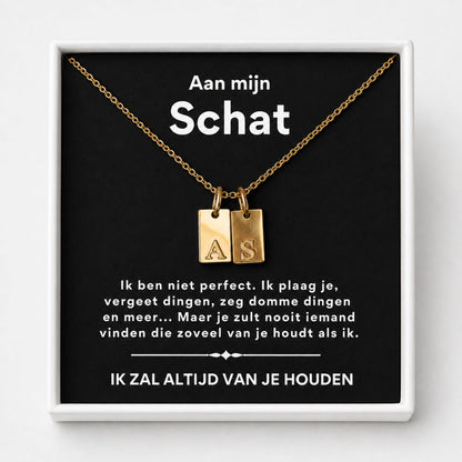 Initiaal ketting - Aan mijn schat