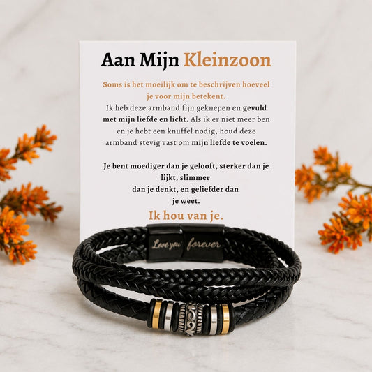 Gevlochten armband Aan mijn Kleinzoon