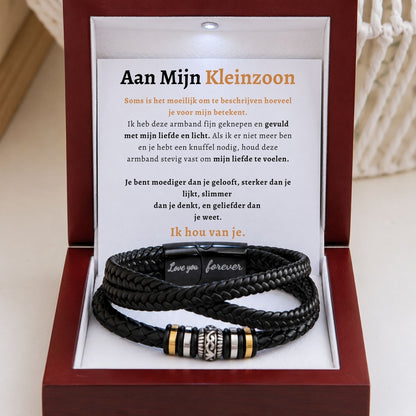 Aan Mijn Kleinzoon Armband - Vergeet nooit hoeveel ik van je hou