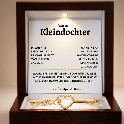 Infinity Armband Met Gravure - Aan mijn Kleindochter