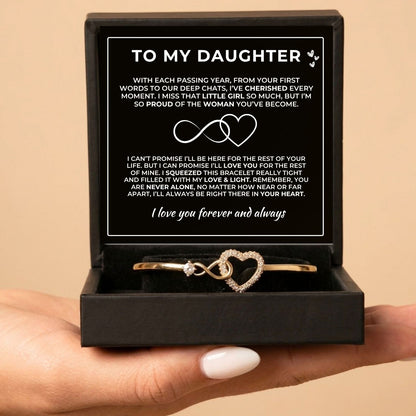 Infinity heart armband voor dochter in goud