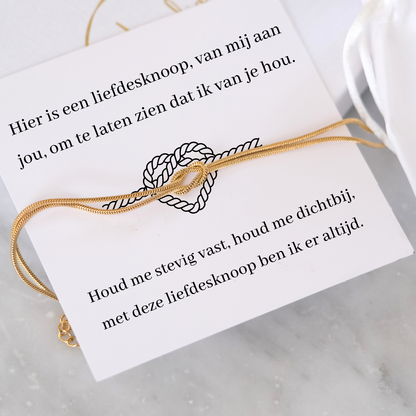 Liefdesknoop Armband - Ben ik er altijd