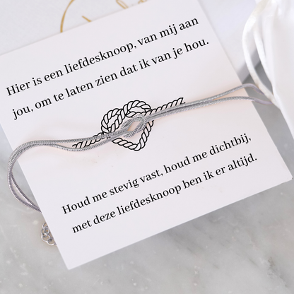 Liefdesknoop Armband - Ben ik er altijd