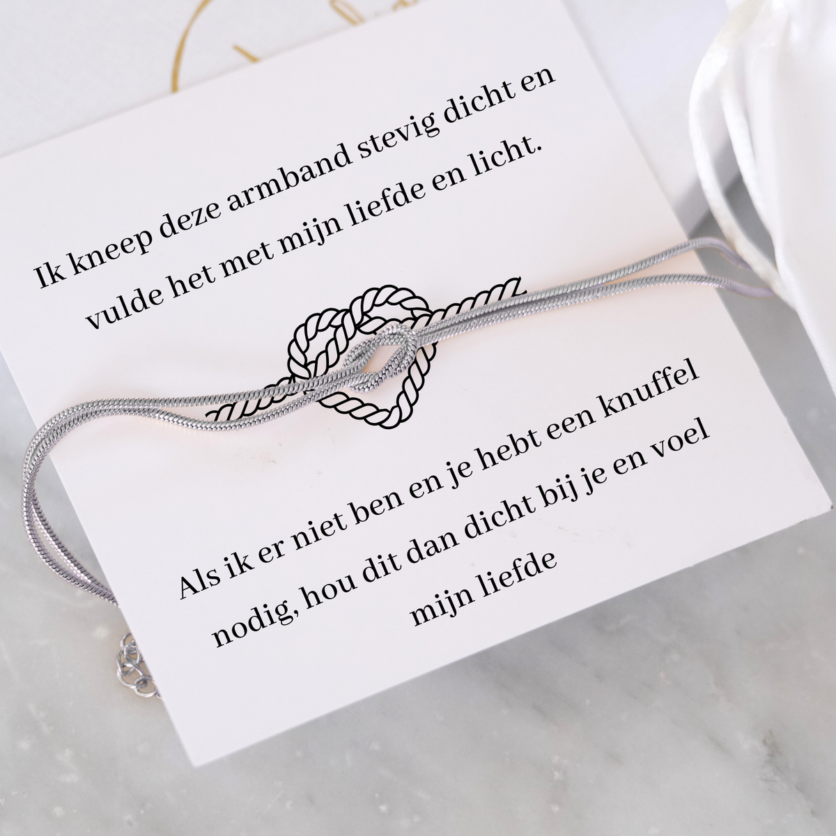 Liefdesknoop Armband - Met mijn liefde en licht