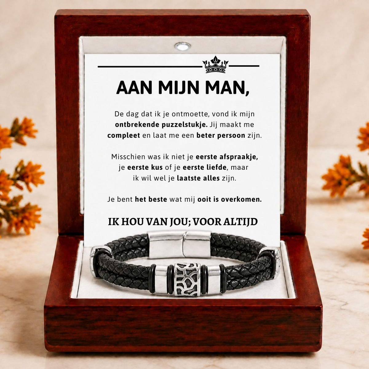 Aan mijn Man Armband Nieuw