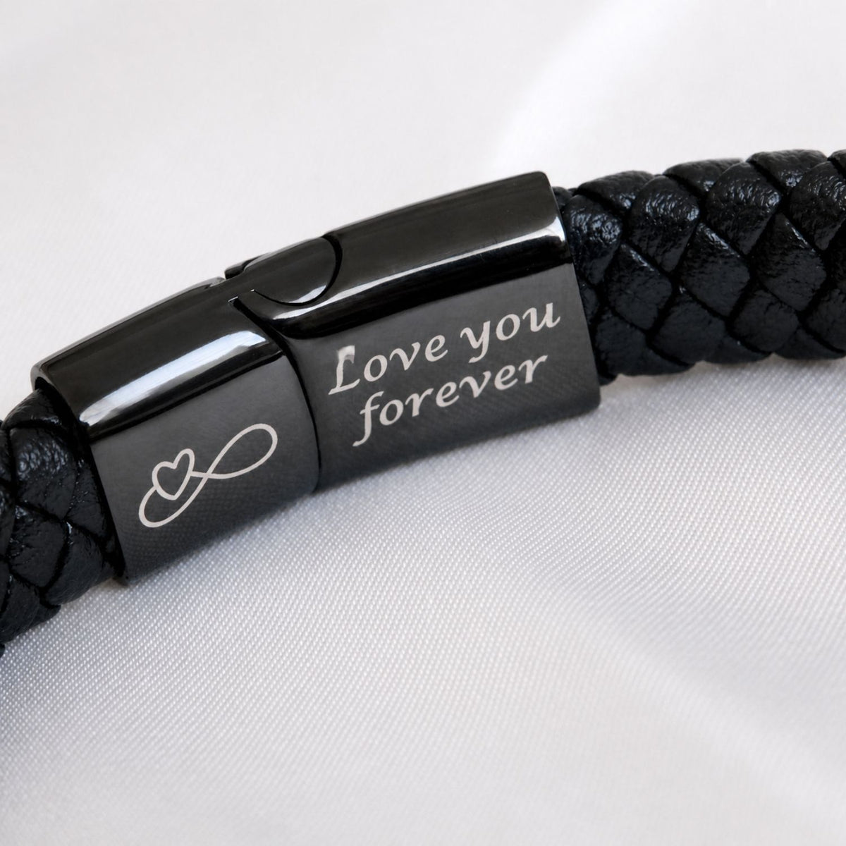 Zwarte Gevlochten Armband NEW - Aan Mijn Schat