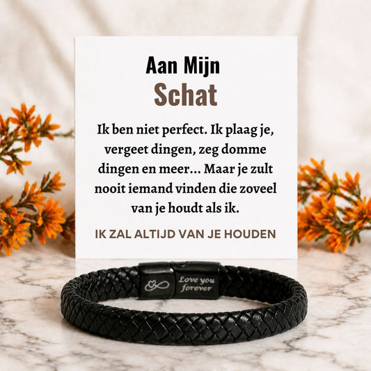 Zwarte Gevlochten Armband NEW - Aan Mijn Schat