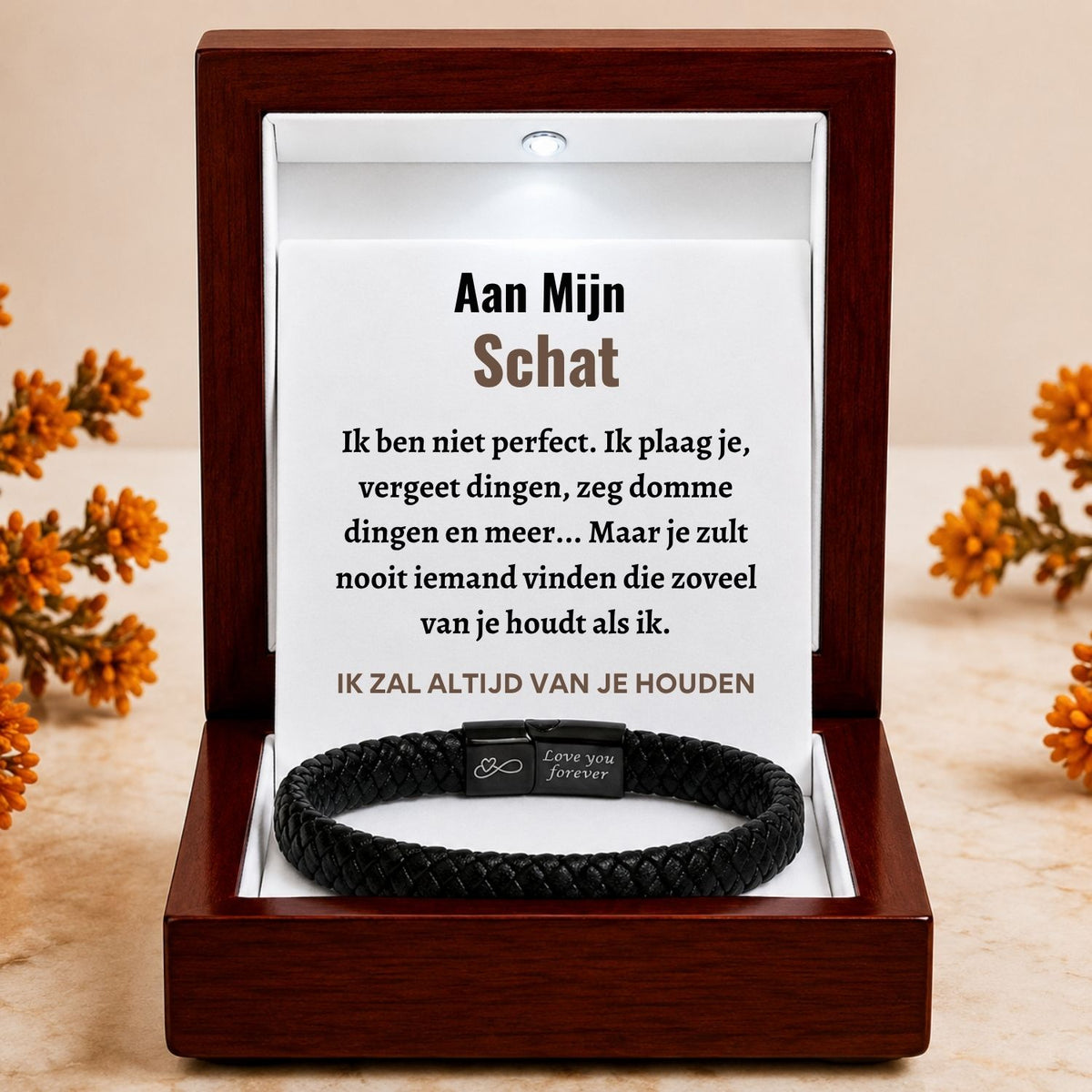Zwarte Gevlochten Armband NEW - Aan Mijn Schat