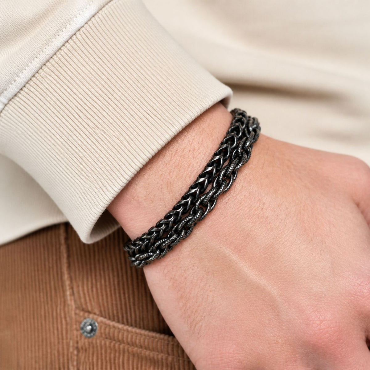Aan mijn Man - Armband double chain