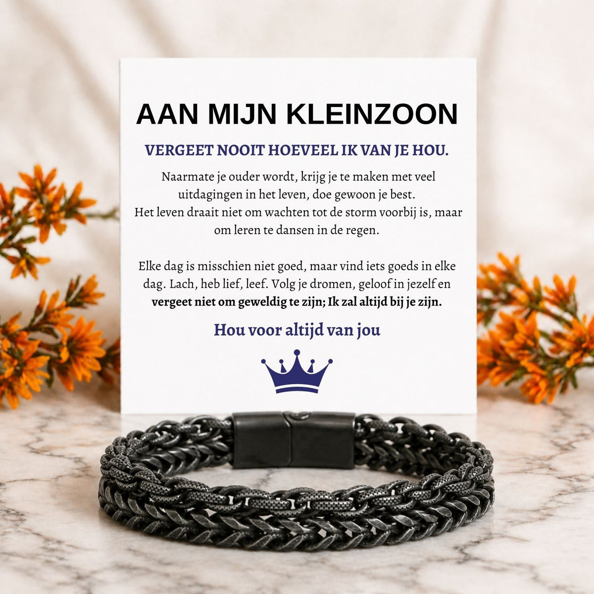 Aan Mijn Kleinzoon -  Armband double chain